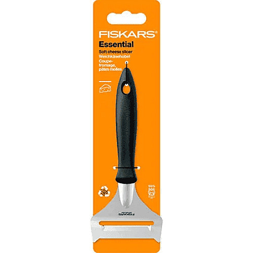 Кухонный нож Fiskars Essential Black для творога, черный. ручкой (1065588)