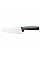 Кухонный нож кухонный Santoku Fiskars Functional Form, 16см, нержавеющая сталь, пластик, черный