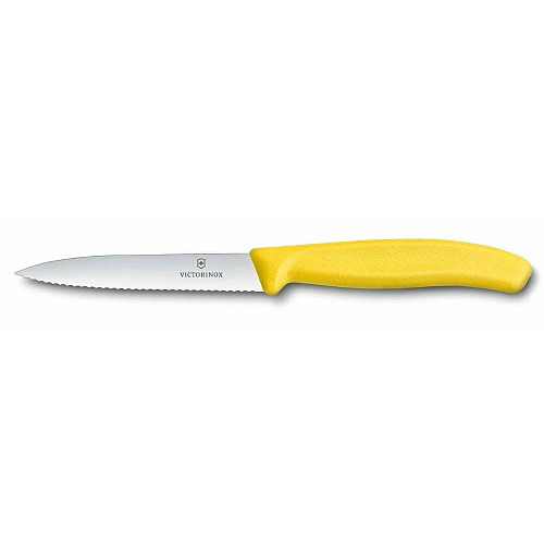 Кухонний ніж Victorinox SwissClassic Paring, 10 см, з жовт. ручкою