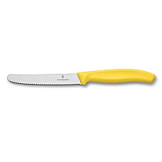 Кухонний ніж Victorinox SwissClassic Tomato&Table, 11 см, з жовт. ручкою
