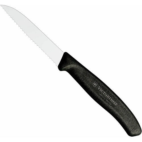 Кухонный нож Victorinox SwissClassic Paring, 8 см, черный. ручкой