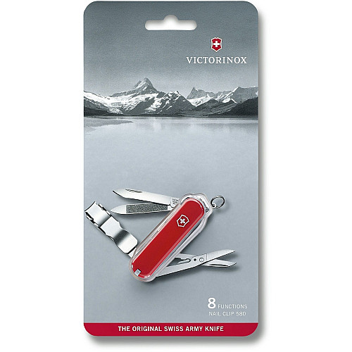 Ніж Victorinox NailClip 580 65мм/8функ/червоний, блістер