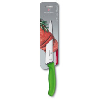 Кухонный нож Victorinox SwissClassic Carving Vx6.8006.19L4B, 19 см, из зел. ручкой (блистер)