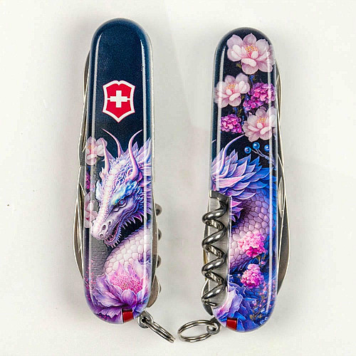 Нож Victorinox Climber Zodiac 91мм/14функ/Волшебный дракон/разноцветный