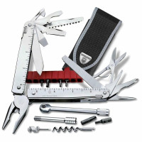 Мультитул Victorinox Swisstool X Plus Ratchet 115мм/38функ/серебристый + черный нейлоновый чехол