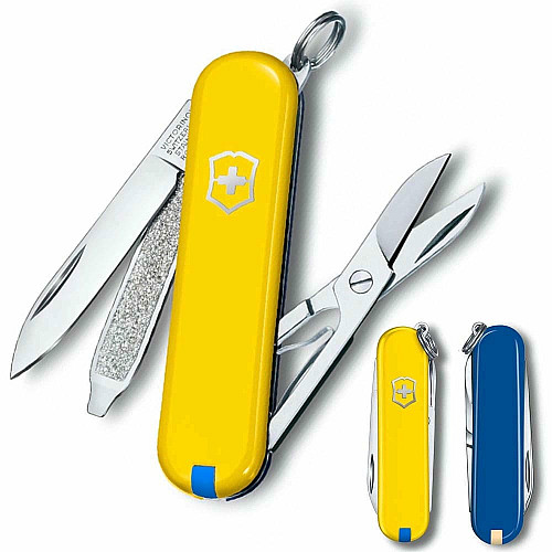 Ніж Victorinox Classic SD Ukraine 58 мм/7 функцій/жовто-синій