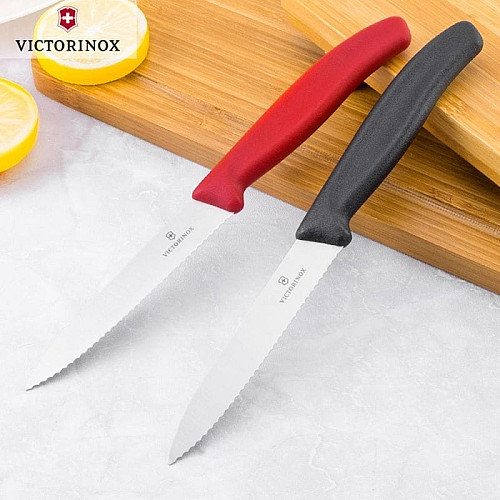 Кухонний ніж Victorinox SwissClassic Paring, 10 см, з черв. ручкою