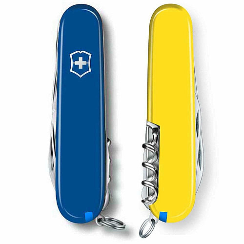 Ніж Victorinox Huntsman Ukraine 91мм/15функ/синьо-жовтий