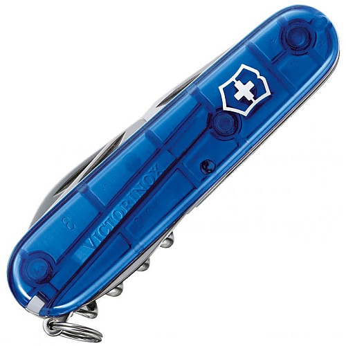 Ніж Victorinox Spartan 91мм/12функ/прозорий синій