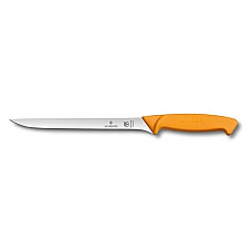 Кухонний ніж Victorinox Swibo Fish Filleting Flex-Narrow Vx5.8449.20, 20 см, з жовт. ручкою