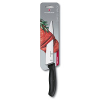 Кухонний ніж Victorinox SwissClassic Carving, 19 см, з чорн. ручкою, блістер