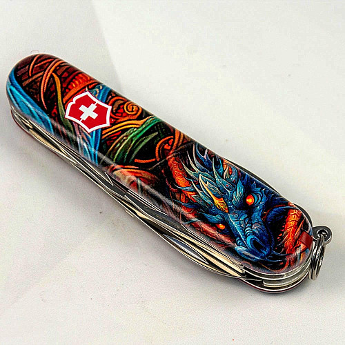 Нож Victorinox Climber Zodiac 91мм/14функ/Сапфировый дракон/разноцветный