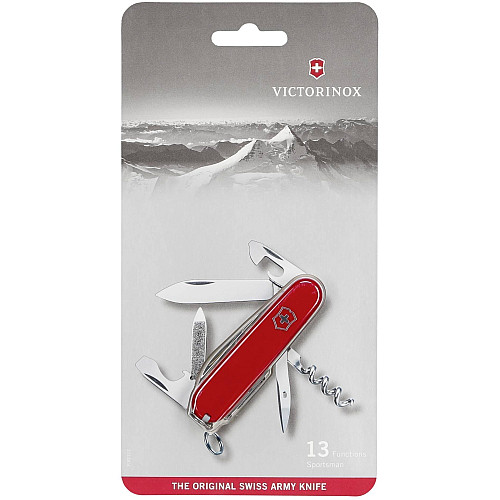 Ніж Victorinox Sportsman 84мм/13функ/червоний, блістер