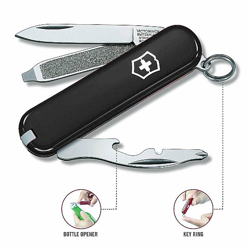 Ніж Victorinox Rally 58мм/9функ/чорний