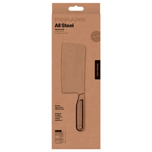 Ніж китайський кухарський Fiskars All Steel, 16 см, сріблястий (1062885)