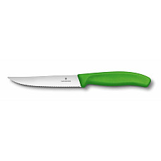 Кухонний ніж Victorinox SwissClassic Steak&Pizza Vx6.7936.12L4, 12 см, із зел. ручкою