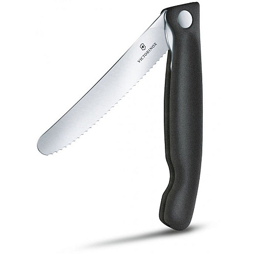 Кухонный нож Victorinox SwissClassic Foldable Paring, 11 см, черный. ручкой, блистер