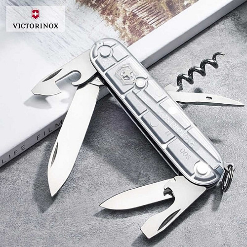 Ніж Victorinox Spartan 91мм/12функ/прозорий сріблястий