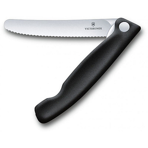 Кухонный нож Victorinox SwissClassic Foldable Paring, 11 см, черный. ручкой, блистер