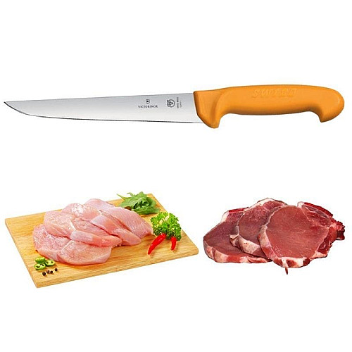 Кухонний ніж Victorinox Swibo Sticking, 25 см, з жовт. ручкою