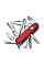 Ніж Victorinox Deluxe Tinker 91мм/17функ/червоний
