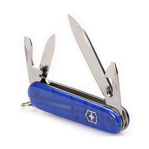 Ніж Victorinox Spartan 91мм/12функ/прозорий синій