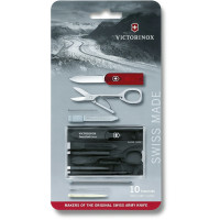 Набір Victorinox Swisscard 82х54х4мм/10функ/прозорий чорний, блістер