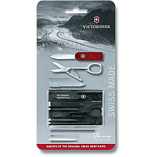 Набір Victorinox Swisscard 82х54х4мм/10функ/прозорий чорний, блістер