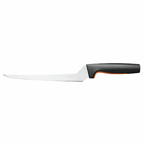 Кухонный нож филейный Fiskars Functional Form, 21.6см, нержавеющая сталь, пластик, черный
