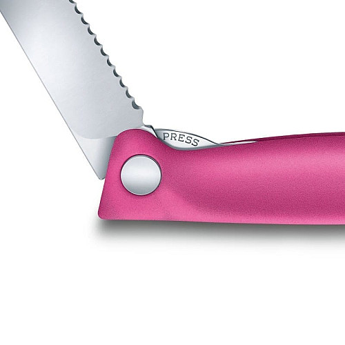 Кухонный нож Victorinox SwissClassic Foldable Paring, 11 см, с рож. ручкой, блистер
