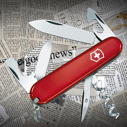 Ніж Victorinox Tourist 84мм/12функ/червоний