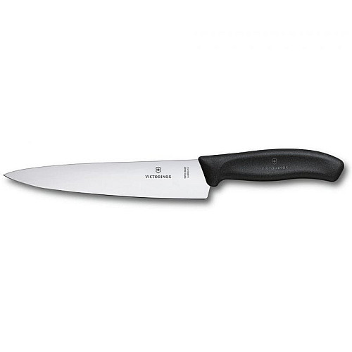 Кухонный нож Victorinox SwissClassic Carving, 19 см, черный. ручкой, блистер