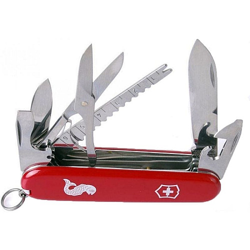 Ніж Victorinox Fisherman 91мм/17функ/червоний