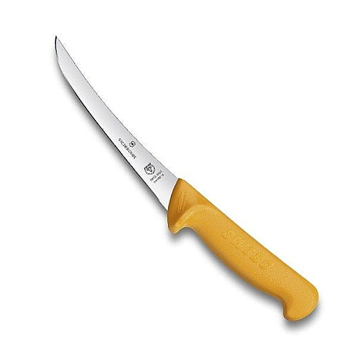 Кухонный нож Victorinox Swibo Boning, 13 см, полугибкий, желтый. ручкой