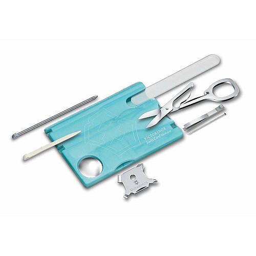 Набор Victorinox Swisscard Nailcare 82х54х4мм/13функ/прозрачный голубой