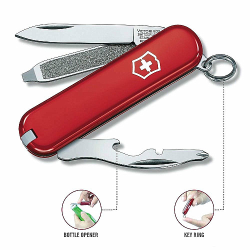 Ніж Victorinox Rally 58мм/9функ/червоний