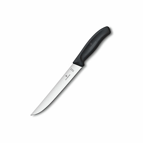 Кухонний ніж Victorinox SwissClassic Carving, 18 см, з чорн. ручкою, блістер