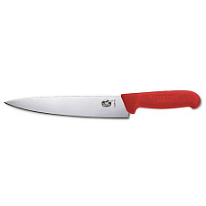 Кухонний ніж Victorinox Fibrox Carving, 25 см, з черв. ручкою