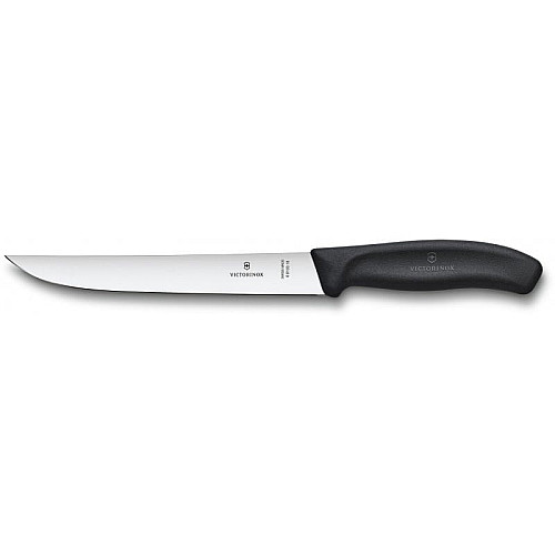 Кухонний ніж Victorinox SwissClassic Carving, 18 см, з чорн. ручкою, блістер