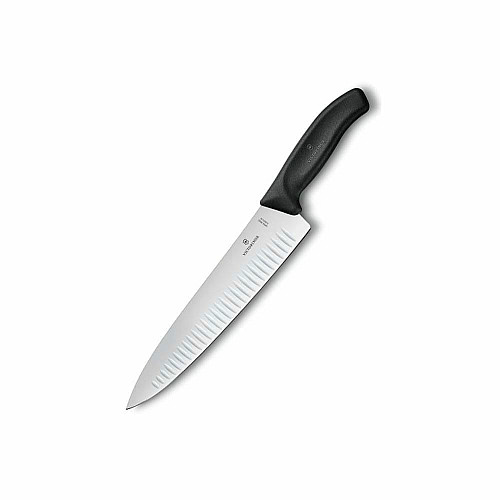 Кухонный нож Victorinox SwissClassic Carving, 25 см, черный. ручкой, в подарочной упаковке