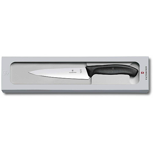 Кухонний ніж Victorinox SwissClassic Carving Vx6.8003.15G, 15 см, з чорн. ручкою, у подар.уп.