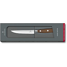 Кухонний ніж Victorinox Grand Maitre Wood Steak, 12 см, з дерев. ручкою, у подарунковому пакуванні