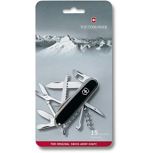 Ніж Victorinox Huntsman 91мм/15функ/чорний, блістер