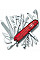Ніж Victorinox Swisschamp 91мм/33функ/прозорий червоний