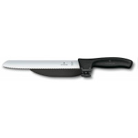 Кухонный нож Victorinox SwissClassic DUX Vx6.8663.21, 21 см, с направляющей черный. ручкой