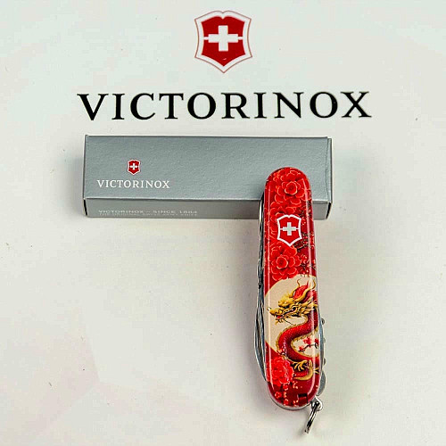 Нож Victorinox Climber Zodiac 91мм/14функ/Китайский красный дракон/красный