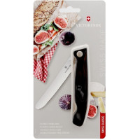 Кухонний ніж Victorinox SwissClassic Foldable Paring, 11 см, з чорн. ручкою, блістер