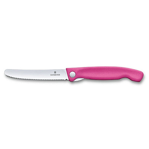 Кухонный нож Victorinox SwissClassic Foldable Paring, 11 см, с рож. ручкой, блистер