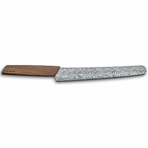 Кухонный нож Victorinox Swiss Modern Bread&Pastry Damast, 22 см, из ореха. ручкой (Lim.Ed. 1884)