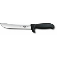 Кухонний ніж Victorinox Fibrox Butcher Vx5.7603.18L, 18 см, з чорн. ручкою